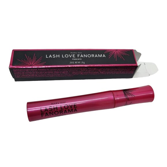 Mary Kay Lash Love Fanorama Mascara In Black Noir Fan Tip Dual Sided Brush - Picture 2 of 7